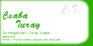 csaba turay business card